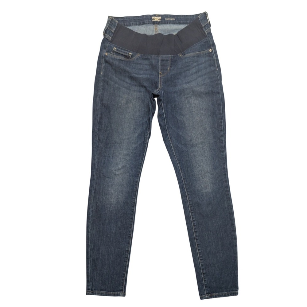 Signature by Levi Strauss Maternity Skinny Jeans Women Size M Dark Wash Stretch